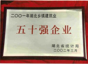 湖北省統計局授予“五十強企業”